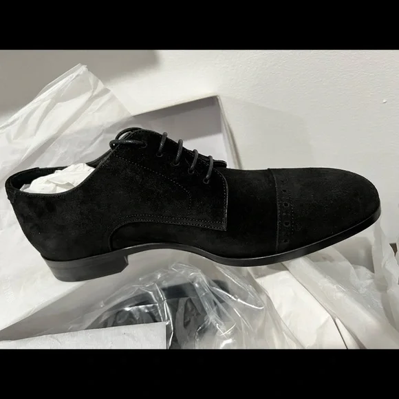 jimmy Choo Mens black dress shoe suede, laces size 39 Jimmy Choo Jackson Black Suede Derby Shoes Size EU 44 US 11  main image 3